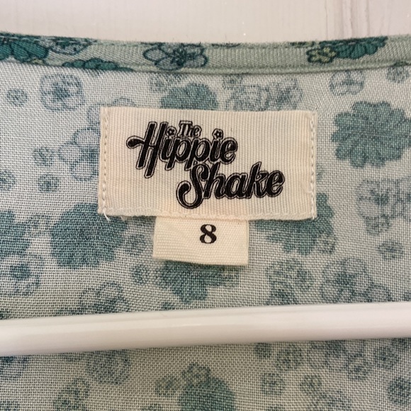 Hippie Shake Delta Dawn Ditsy Blue Floral Tie Top - Picture 3 of 3